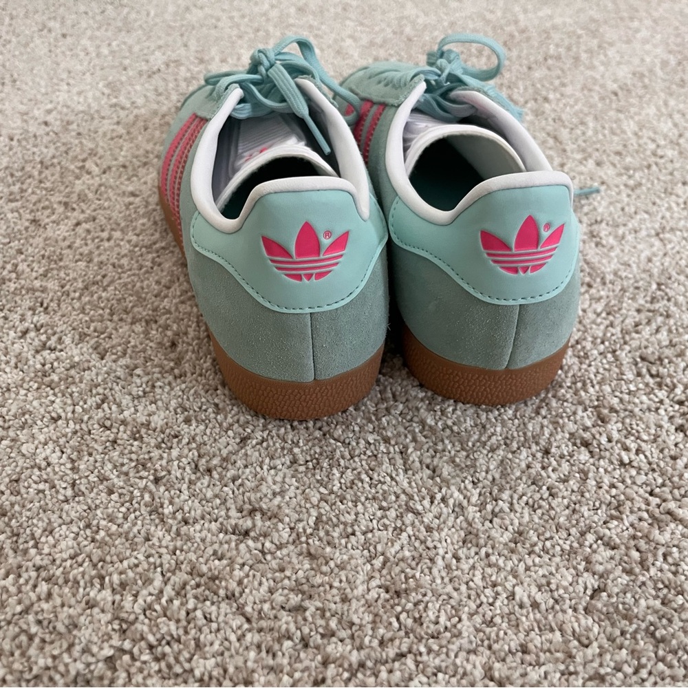 Adidas Mint and Pink Classic Gazelles - Picture 3 of 3